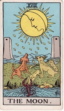 The Moon tarot card