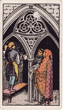 Three of Pentacles tarot card