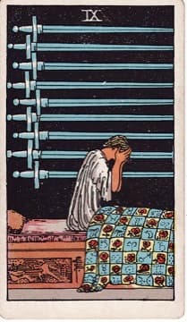 Nine of Swords tarot card