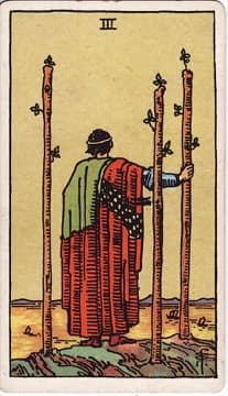 Three of Wands tarot card